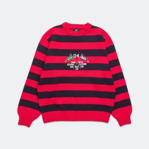 Striped Flag Knitted Sweater - Multi