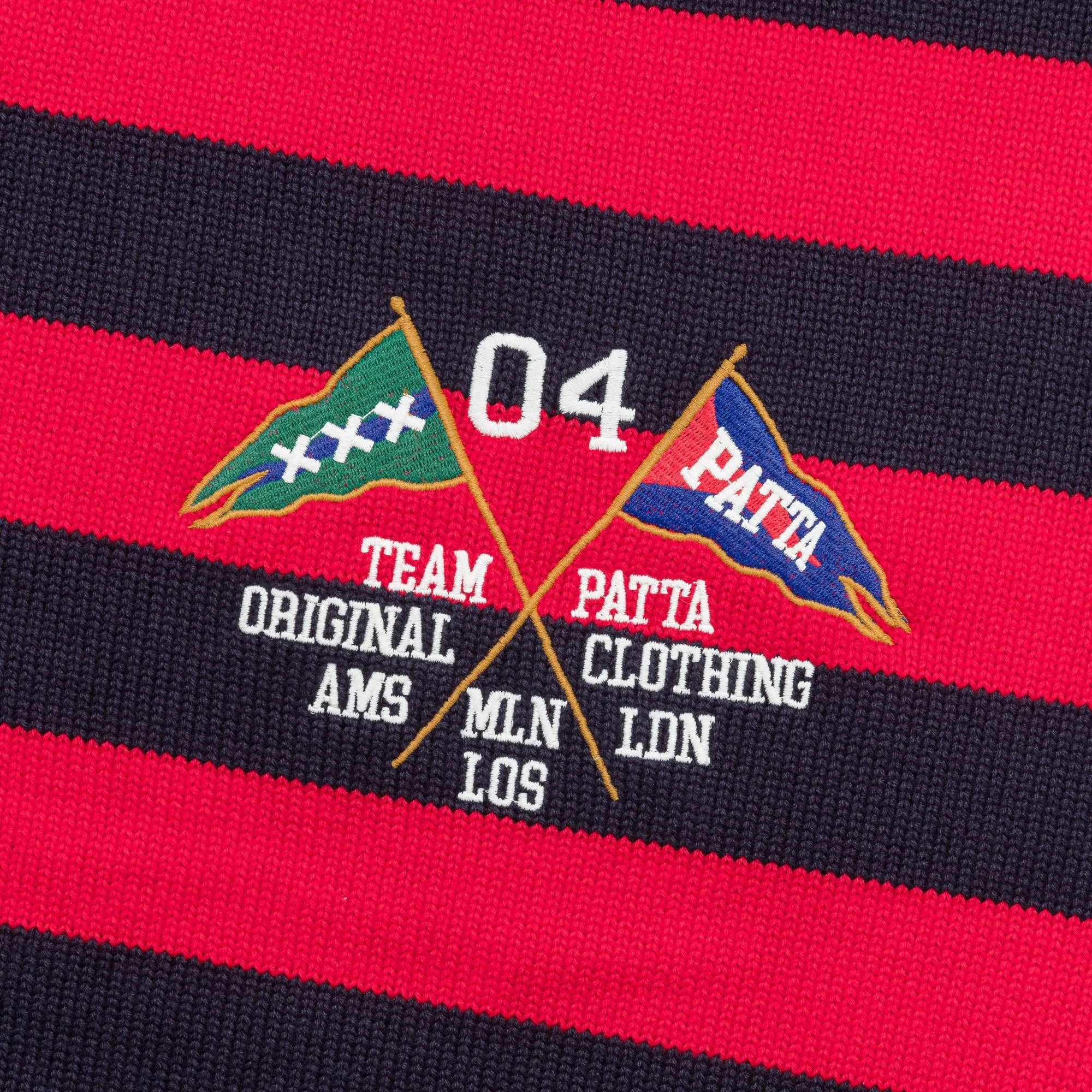 Striped Flag Knitted Sweater - Multi