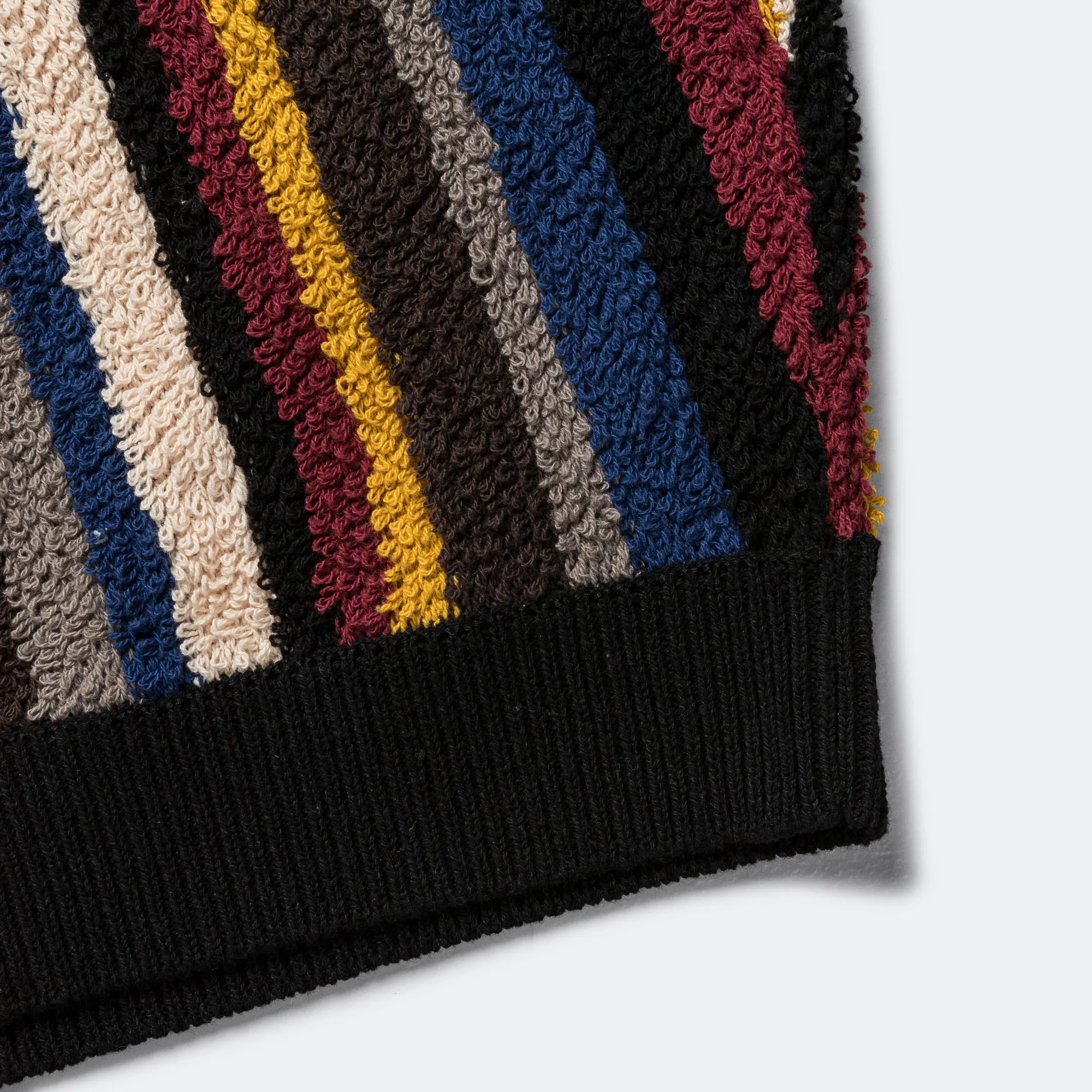 Striped Knit Vest - Black