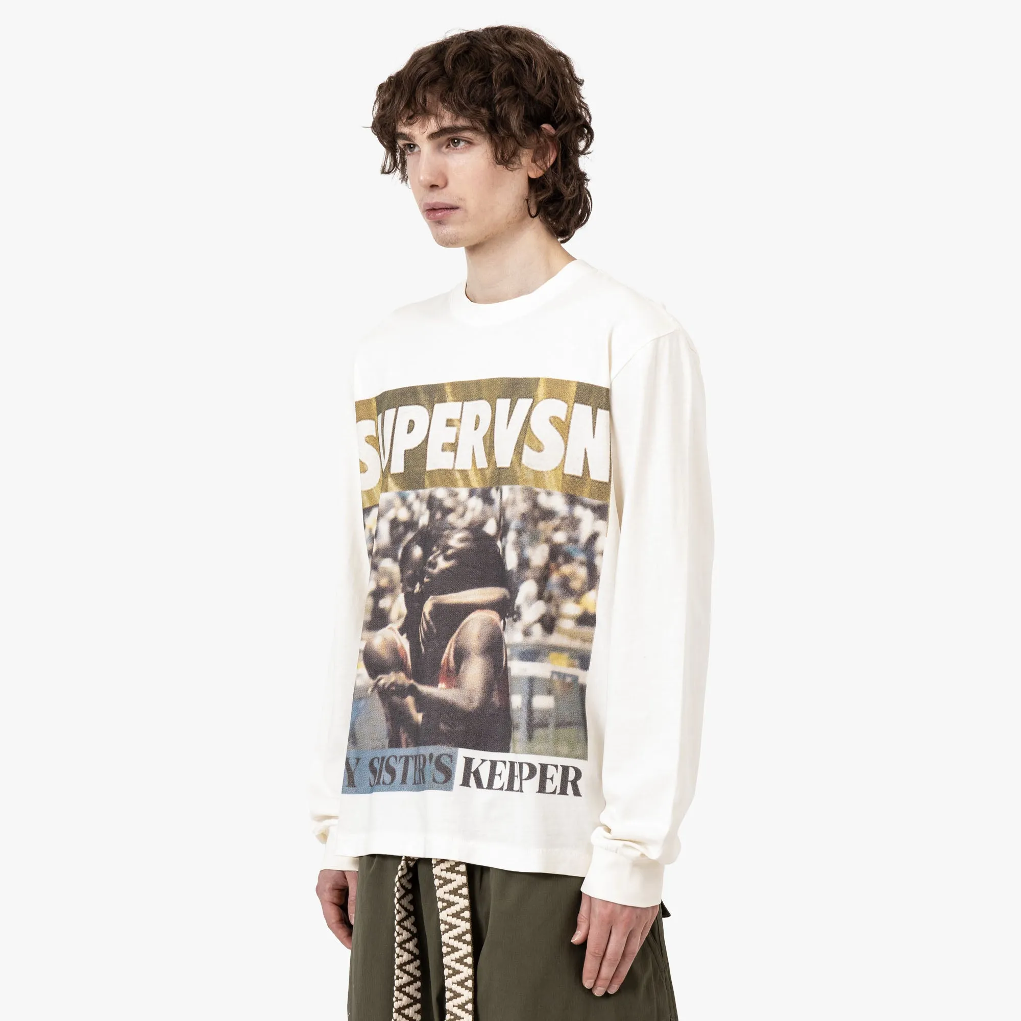 Supervsn Sisters Keeper Longsleeve T-Shirt / Bone