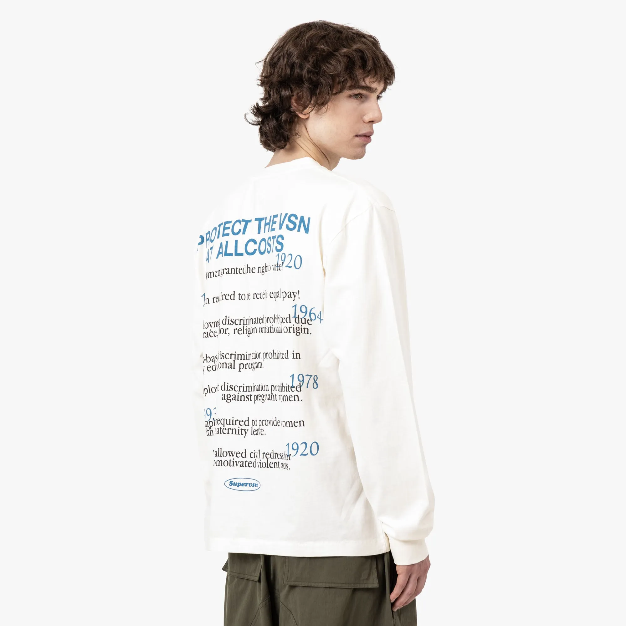 Supervsn Sisters Keeper Longsleeve T-Shirt / Bone