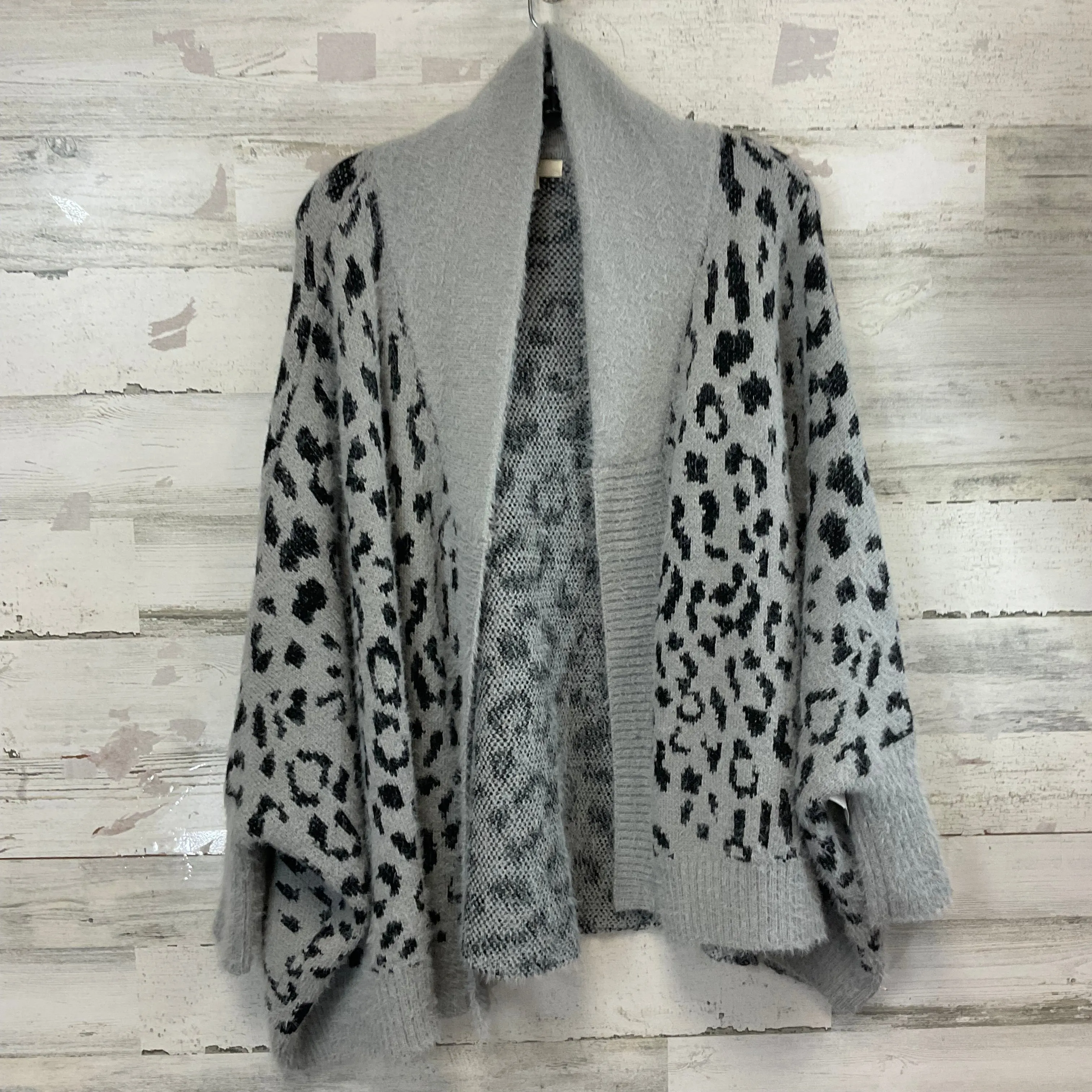 Sweater Cardigan By Easel In Grey, Size: S