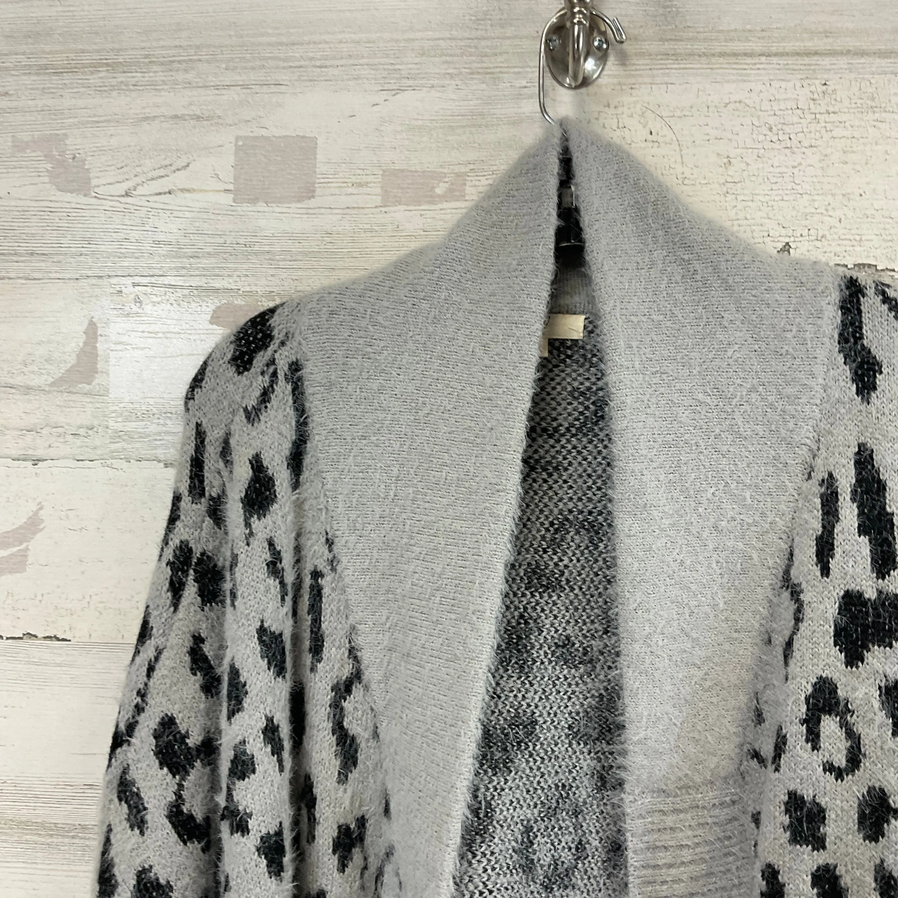 Sweater Cardigan By Easel In Grey, Size: S