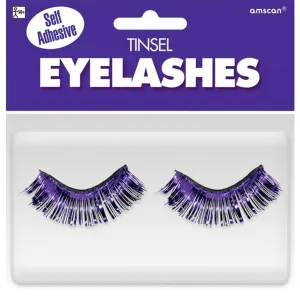 Team Spirit Purple Tinsel Eyelashes