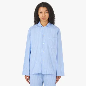 Tekla Poplin Long Sleeve Shirt / Pin Stripes