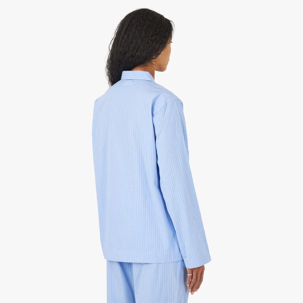 Tekla Poplin Long Sleeve Shirt / Pin Stripes
