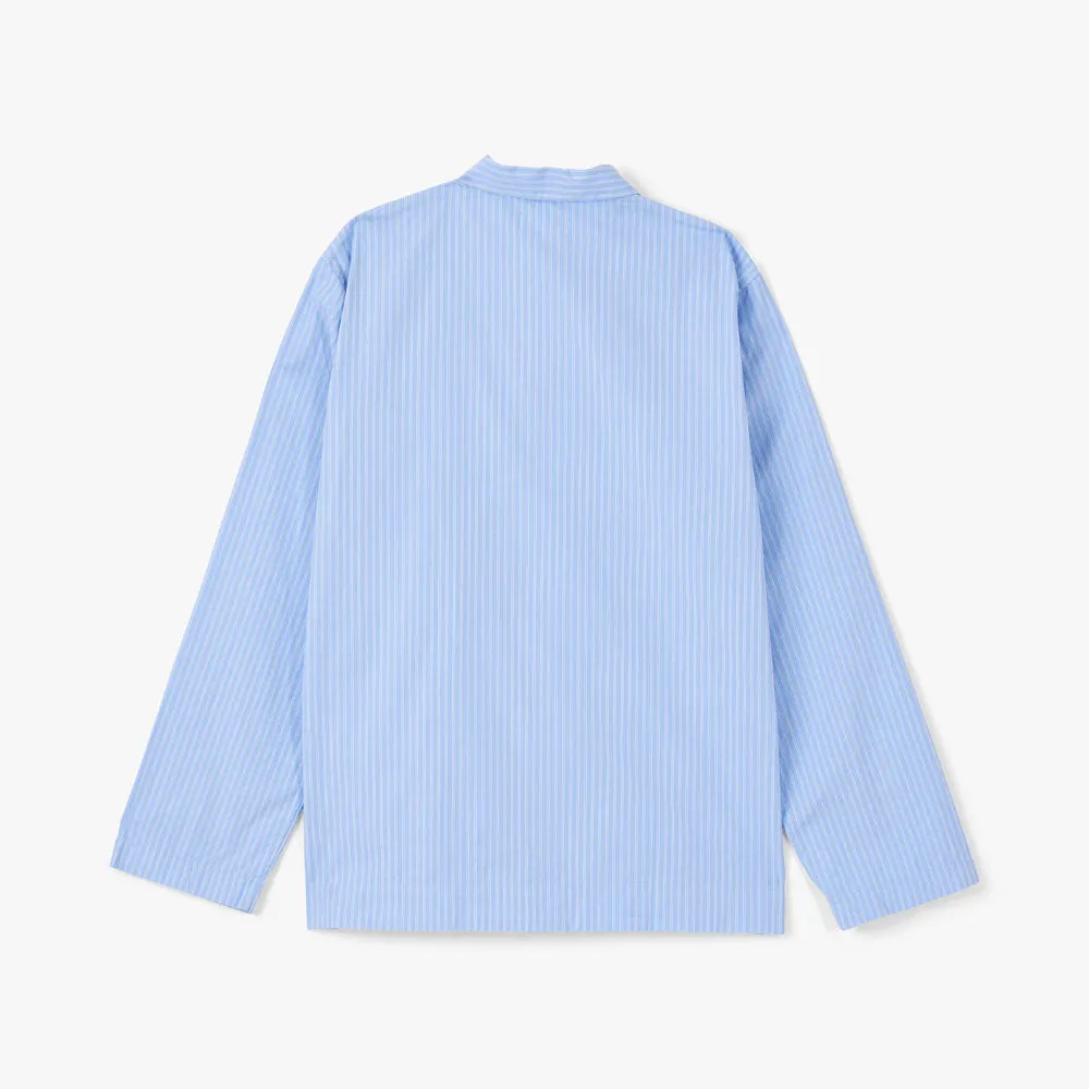 Tekla Poplin Long Sleeve Shirt / Pin Stripes