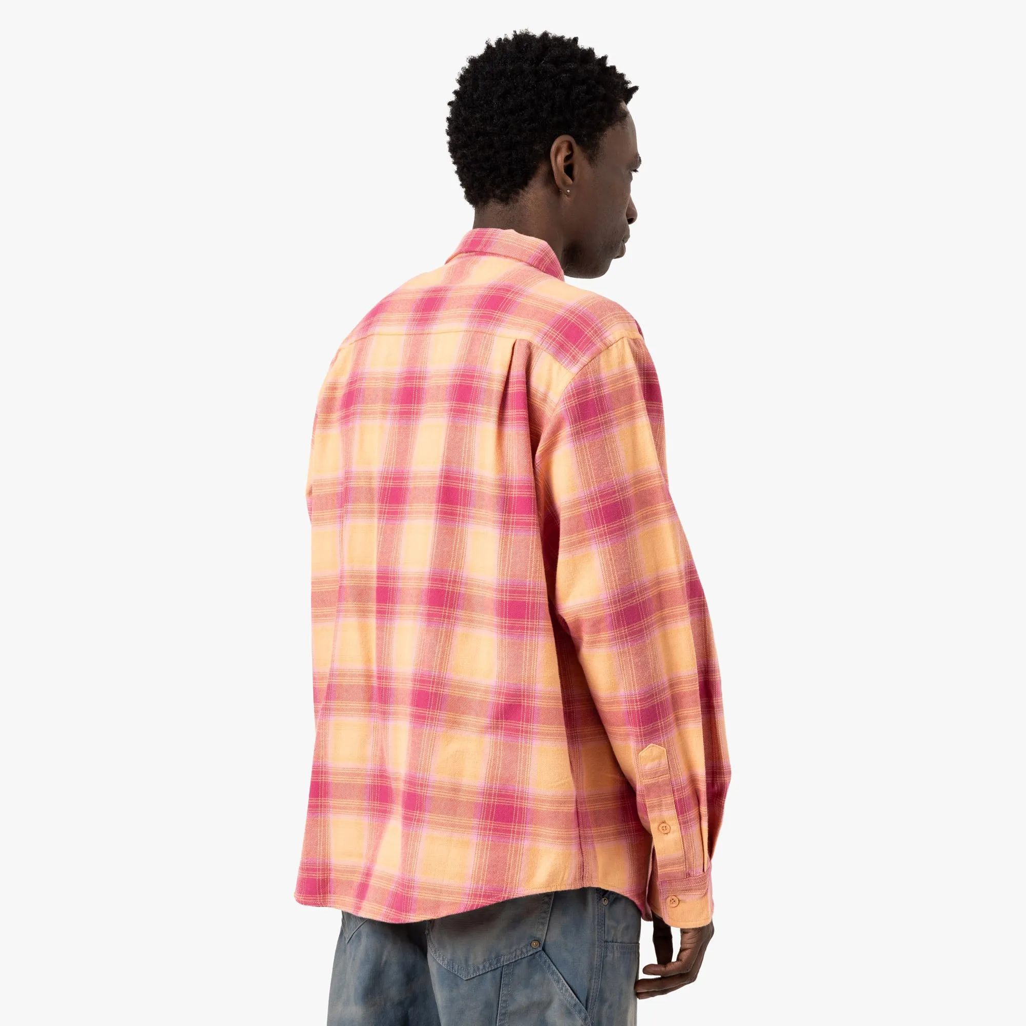 thisisneverthat Shadow Plaid Flannel Shirt / Pink
