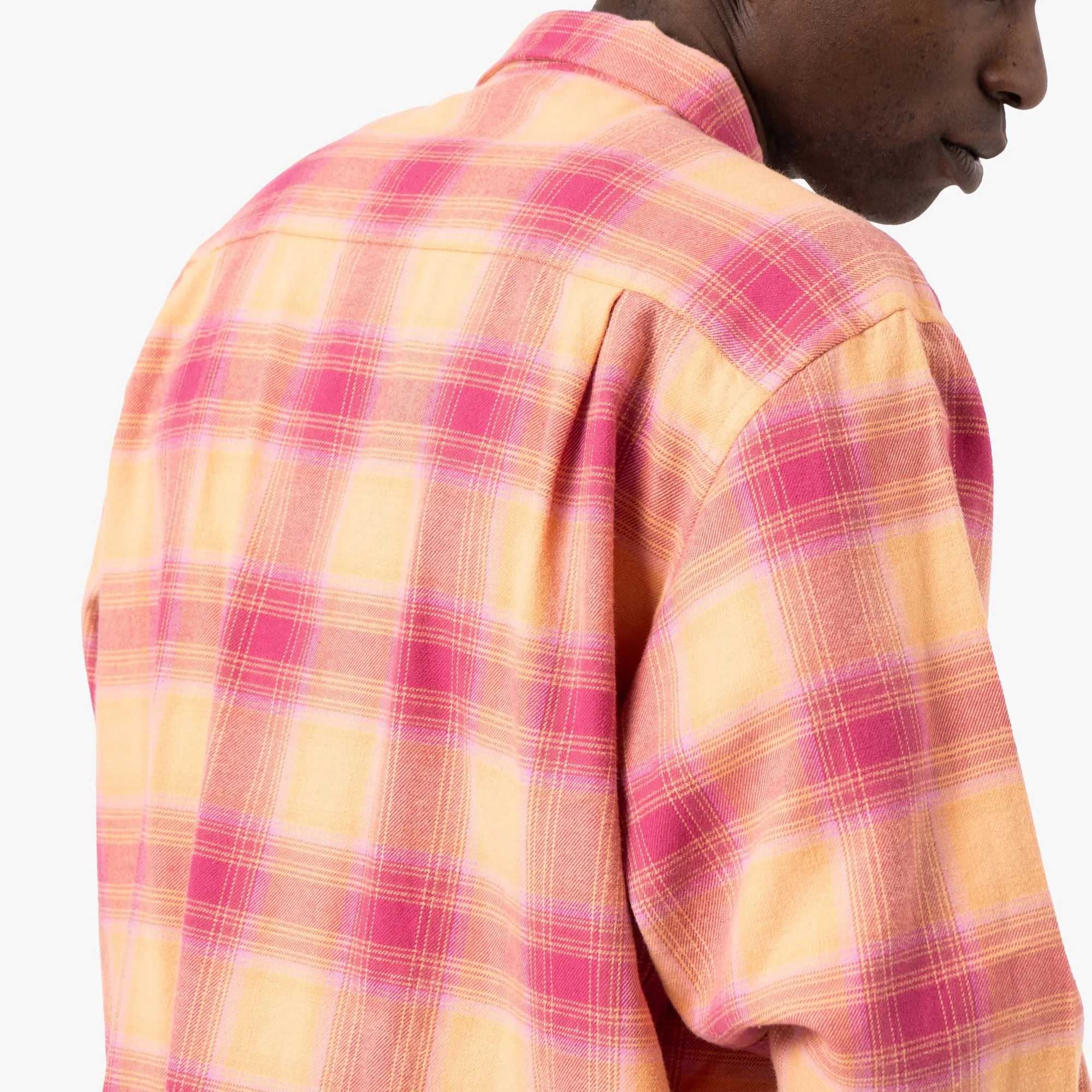 thisisneverthat Shadow Plaid Flannel Shirt / Pink