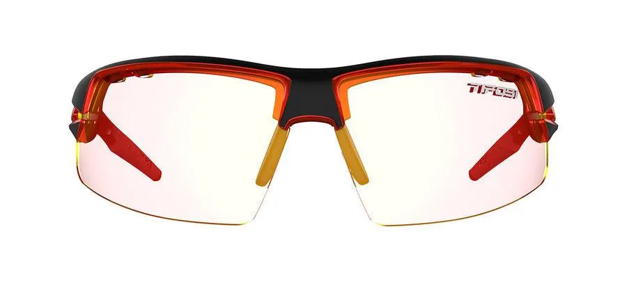 Tifosi Crit Sport Sunglasses (Black/Red Clarion Red Fototec)