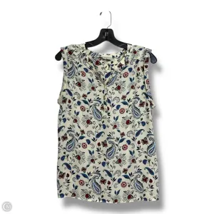Top Sleeveless By Loft In Floral Print, Size: S