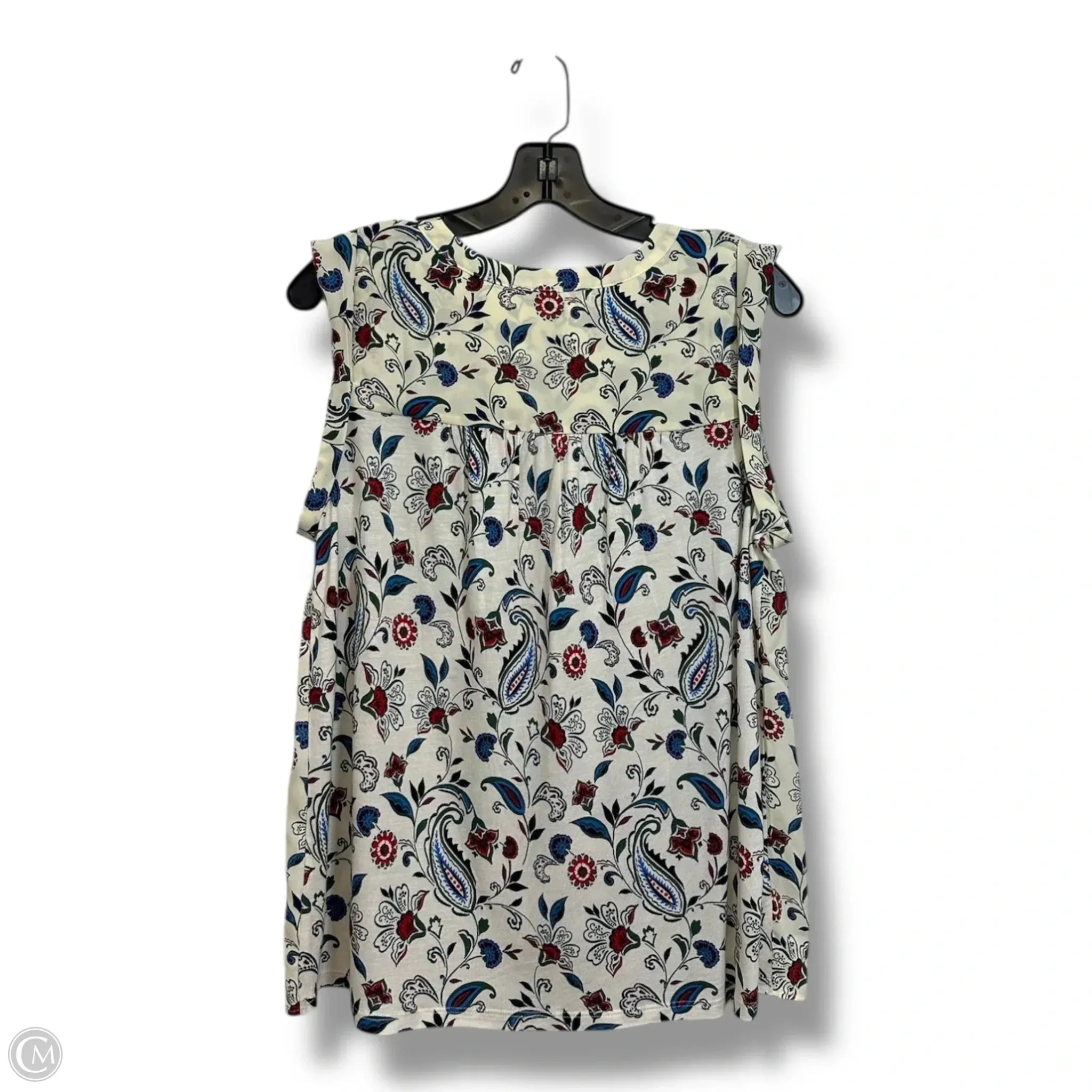 Top Sleeveless By Loft In Floral Print, Size: S