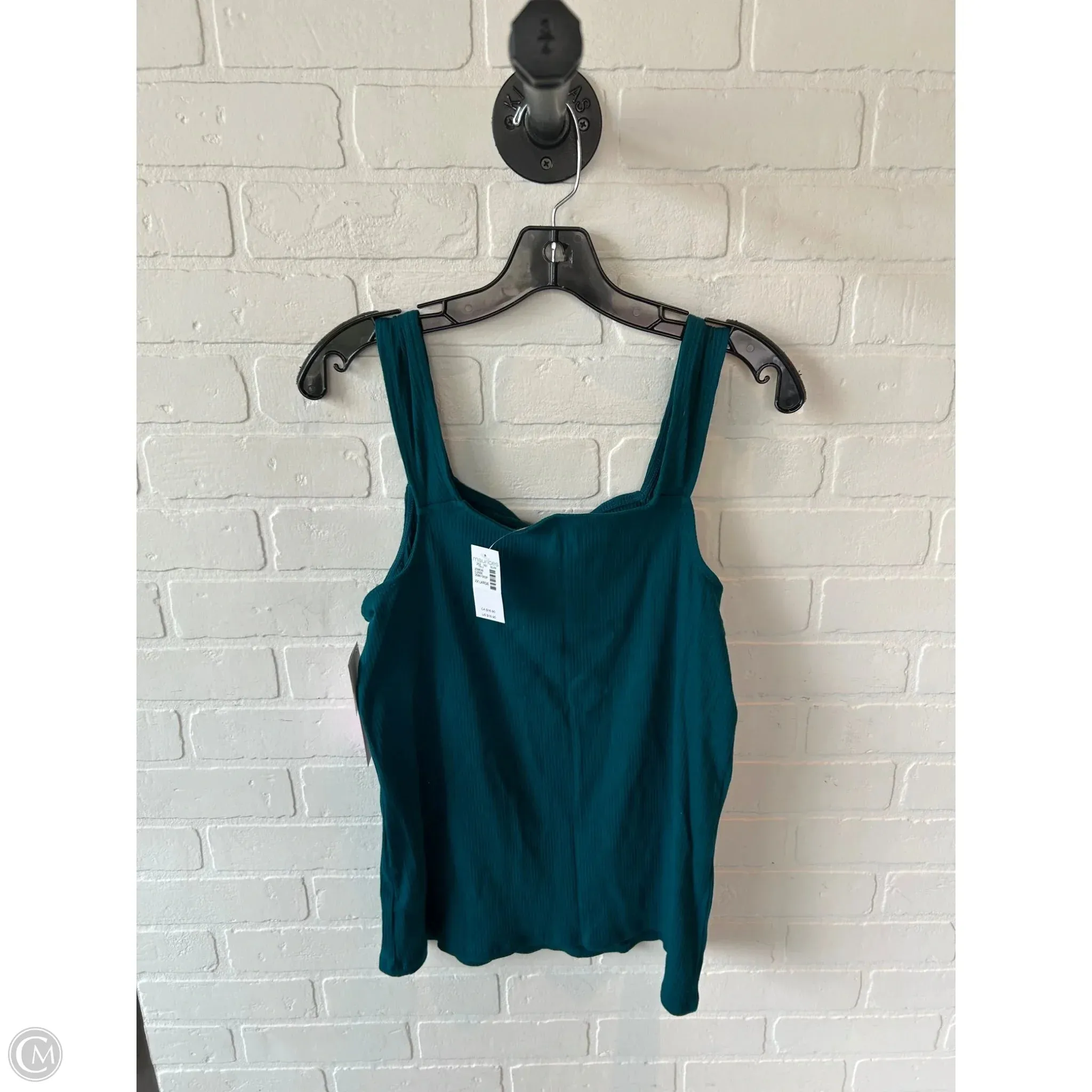 Top Sleeveless By Maurices In Teal, Size: Xxl