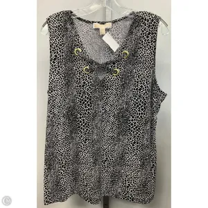 Top Sleeveless By Michael By Michael Kors In Black & White, Size: Xl