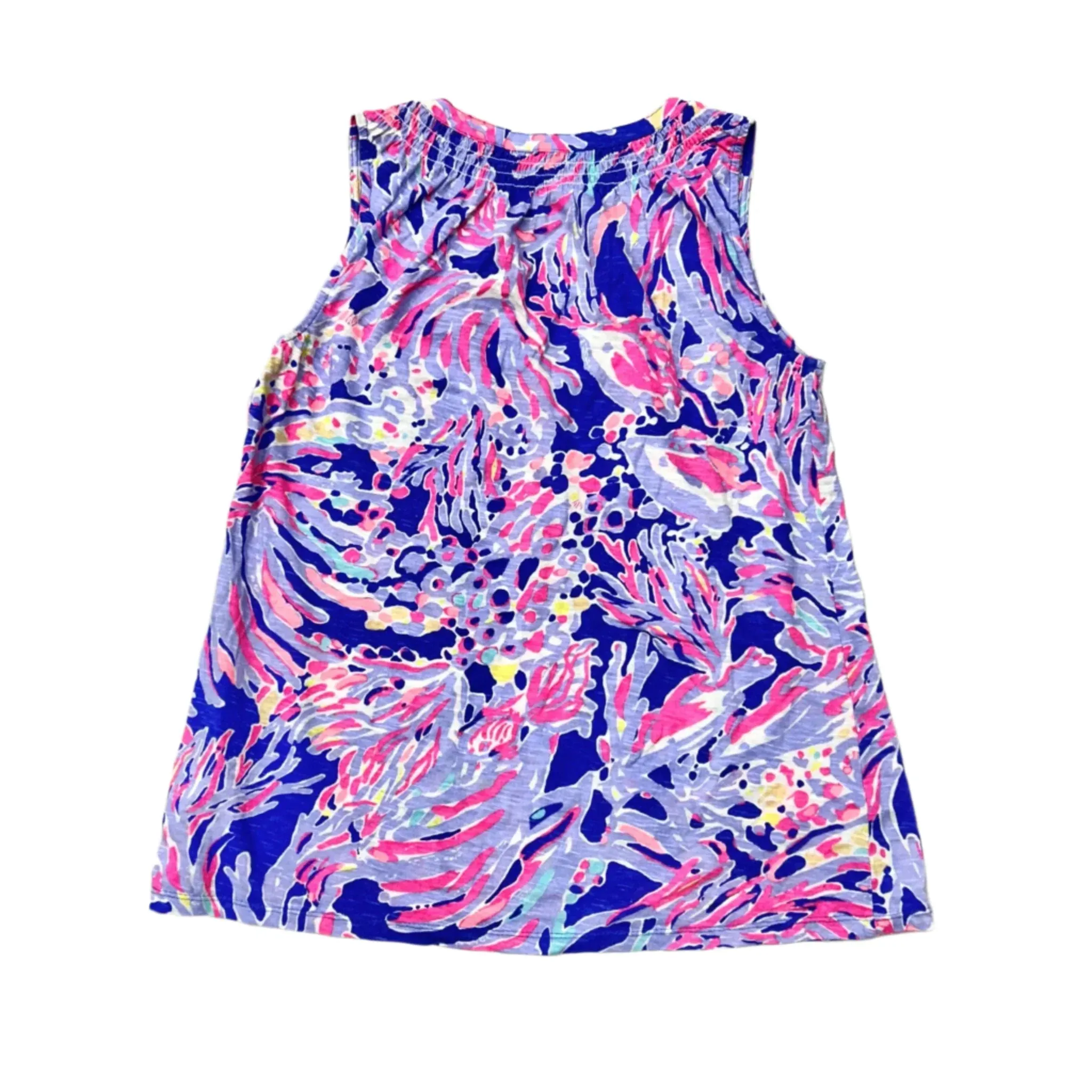 Top Sleeveless Designer By Lilly Pulitzer In Pink & Purple, Size: S
