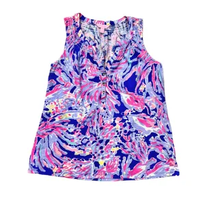 Top Sleeveless Designer By Lilly Pulitzer In Pink & Purple, Size: S