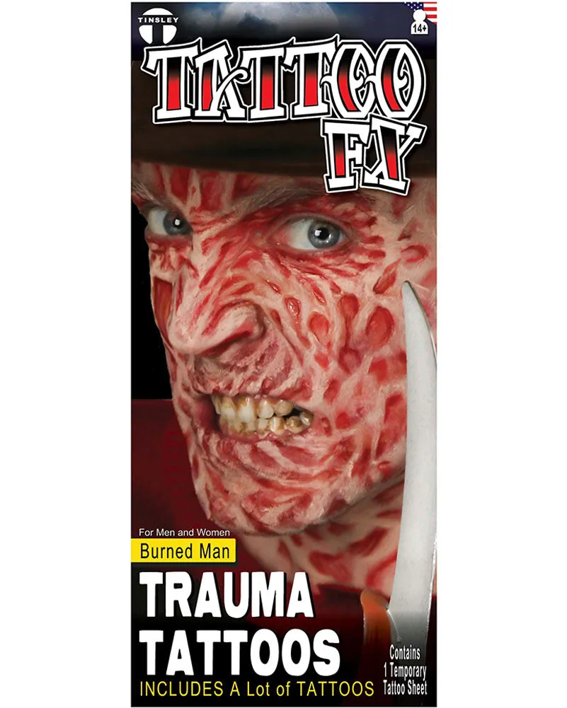 Torched Skin FX Trauma Tattoo