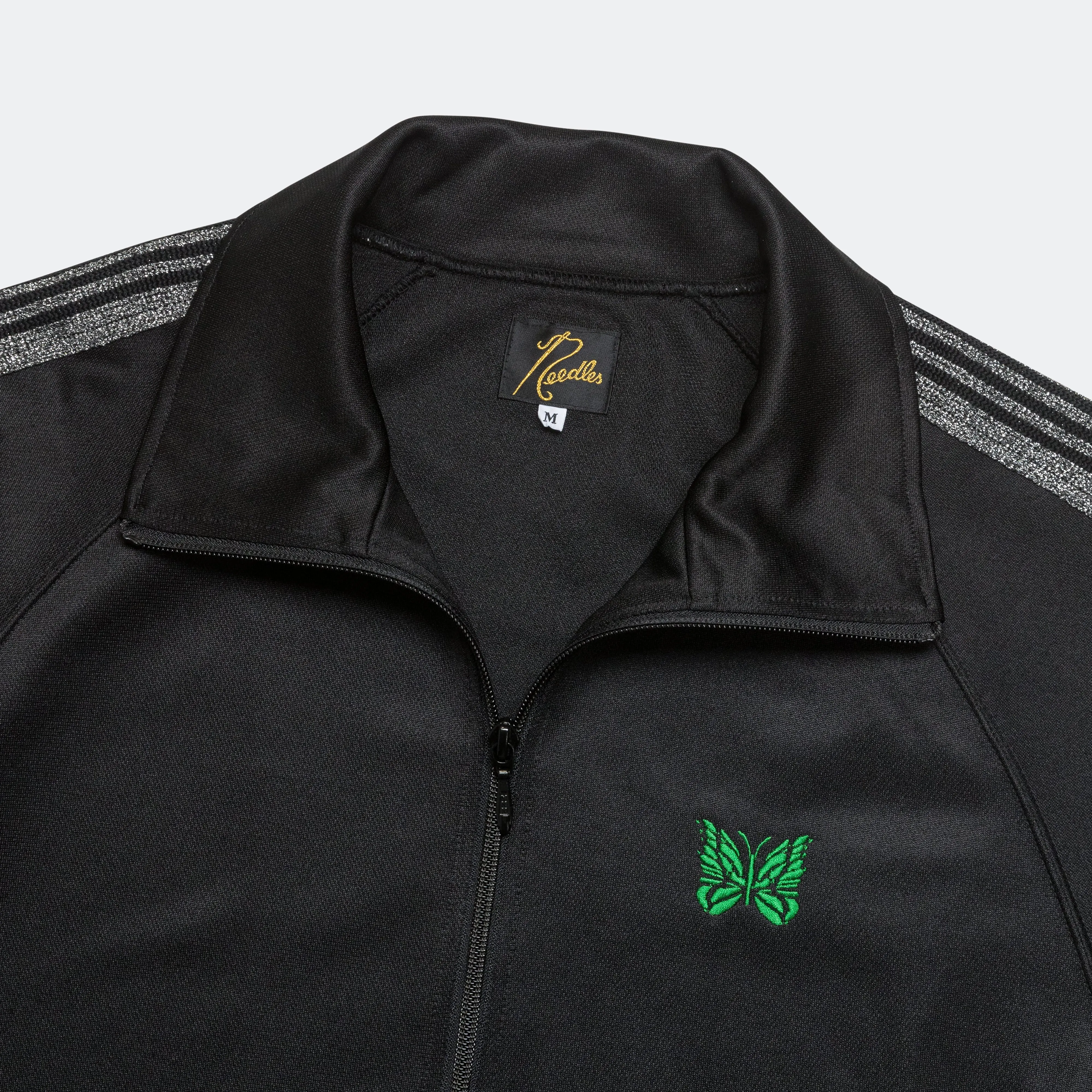 Track Jacket x UP THERE - Black/Silver Poly Smooth
