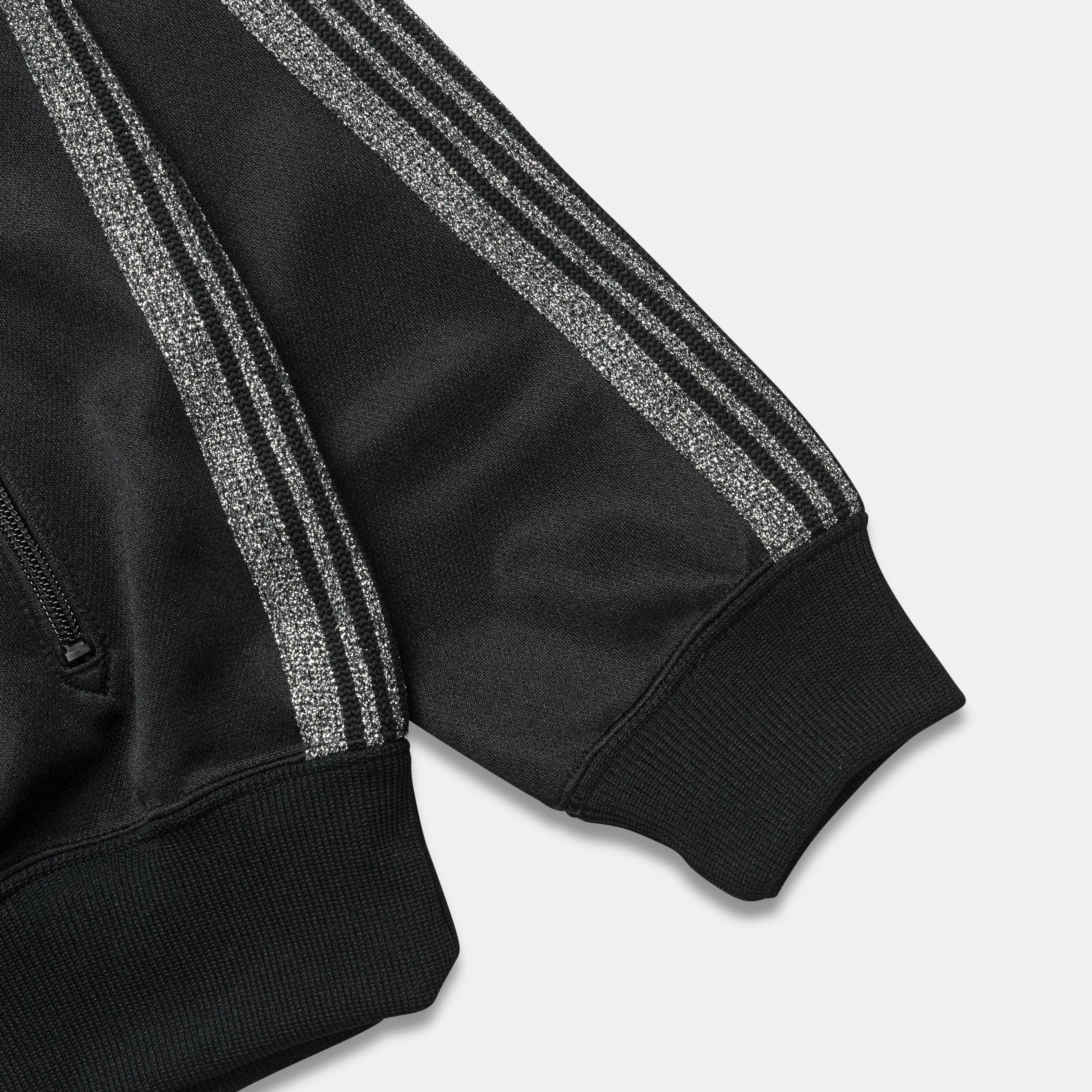 Track Jacket x UP THERE - Black/Silver Poly Smooth