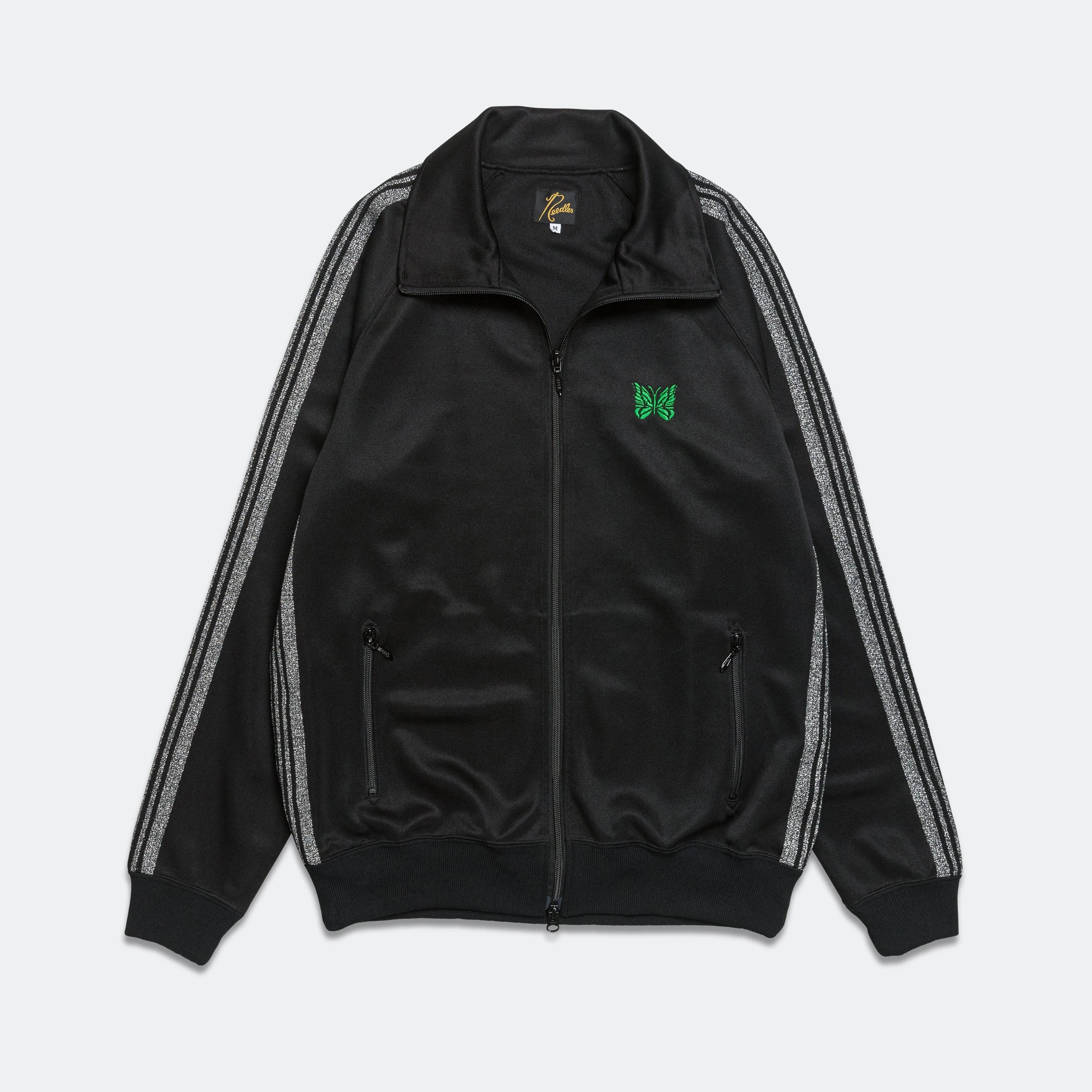 Track Jacket x UP THERE - Black/Silver Poly Smooth