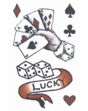 Vintage Lucky Temporary Tattoo
