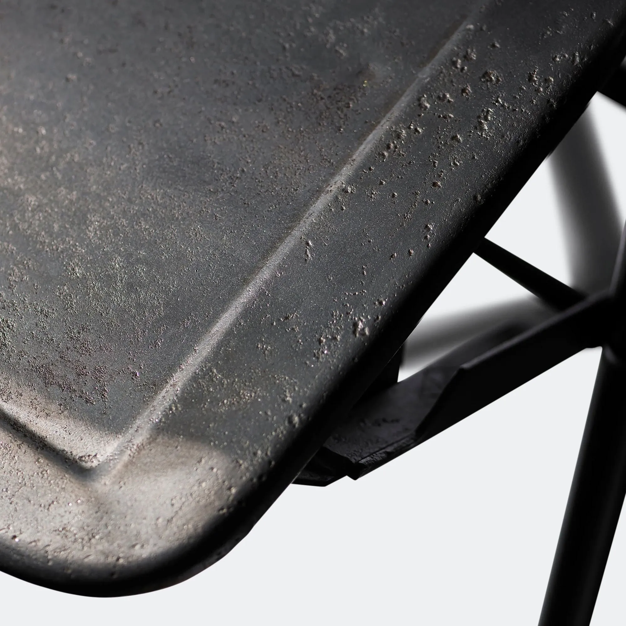Vintage Steel Folding Chair - Natural