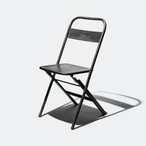 Vintage Steel Folding Chair - Natural