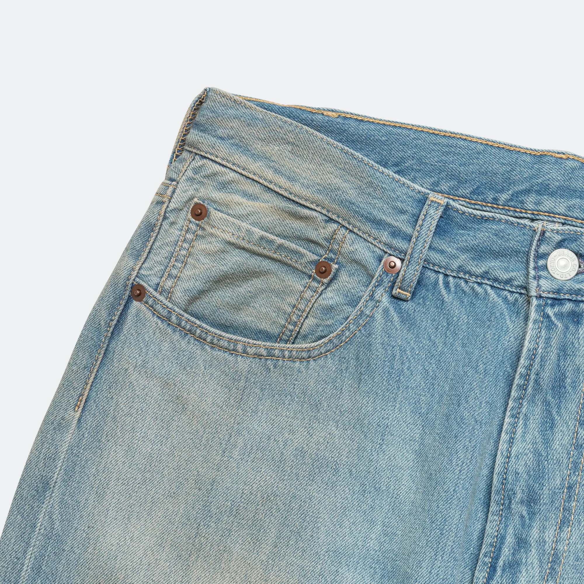 Wide Denim Pants - Mid Blue