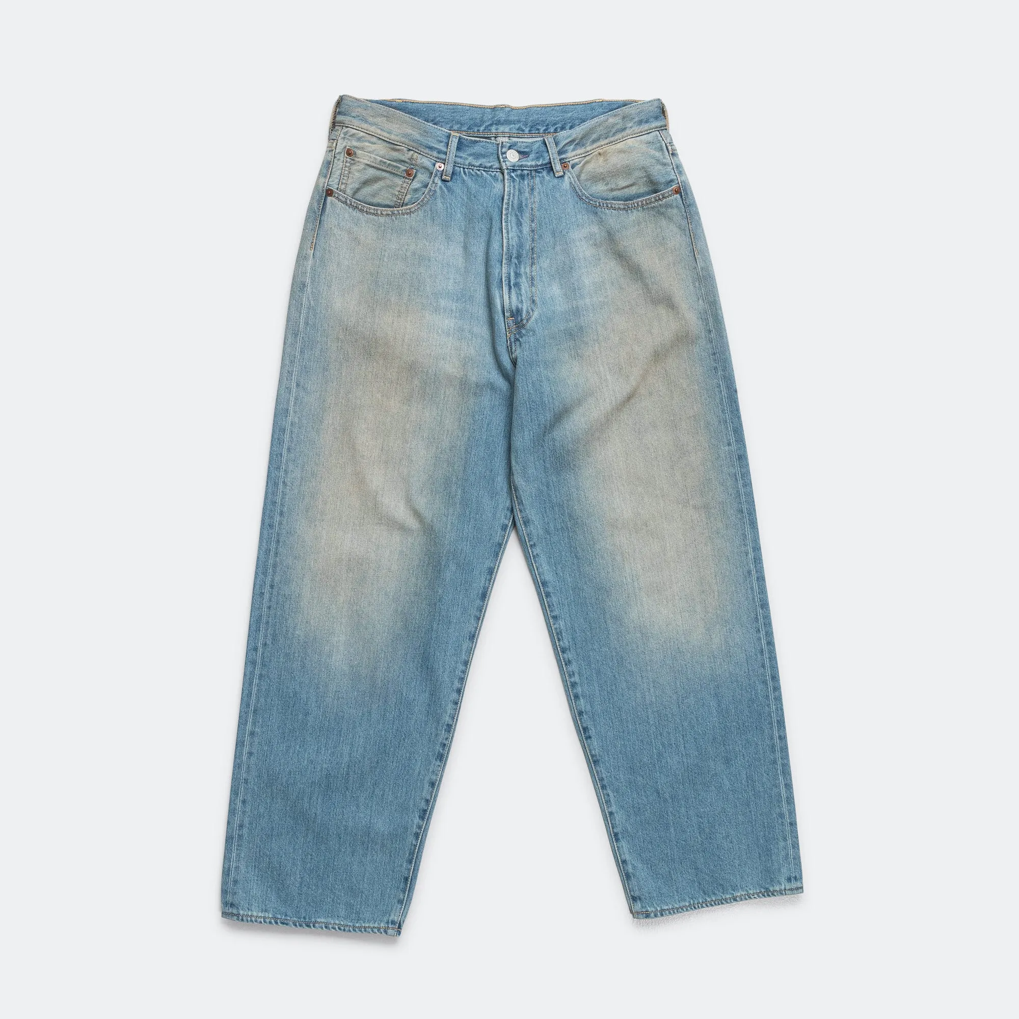 Wide Denim Pants - Mid Blue