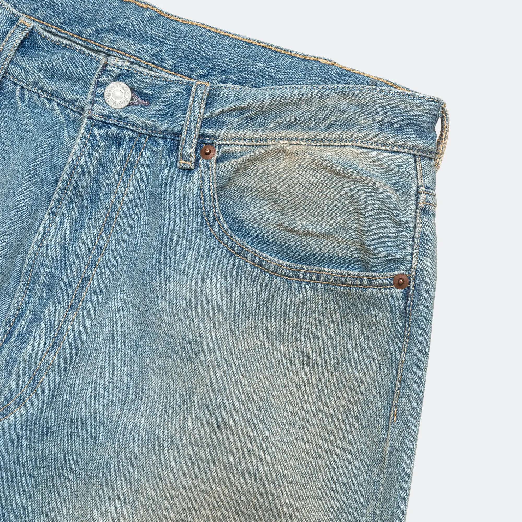 Wide Denim Pants - Mid Blue