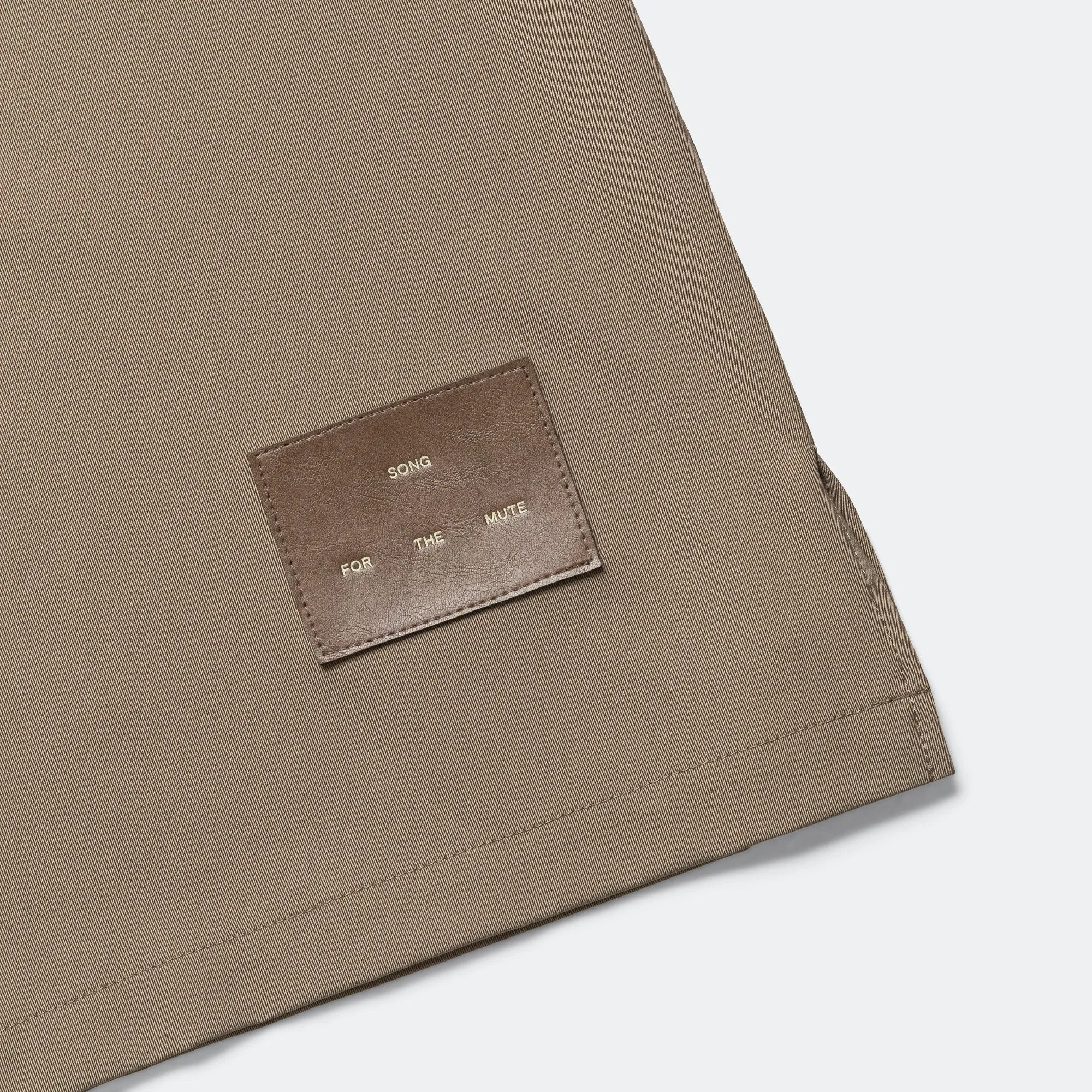 Zip-Up Gym Shirt - Taupe Poly Tech