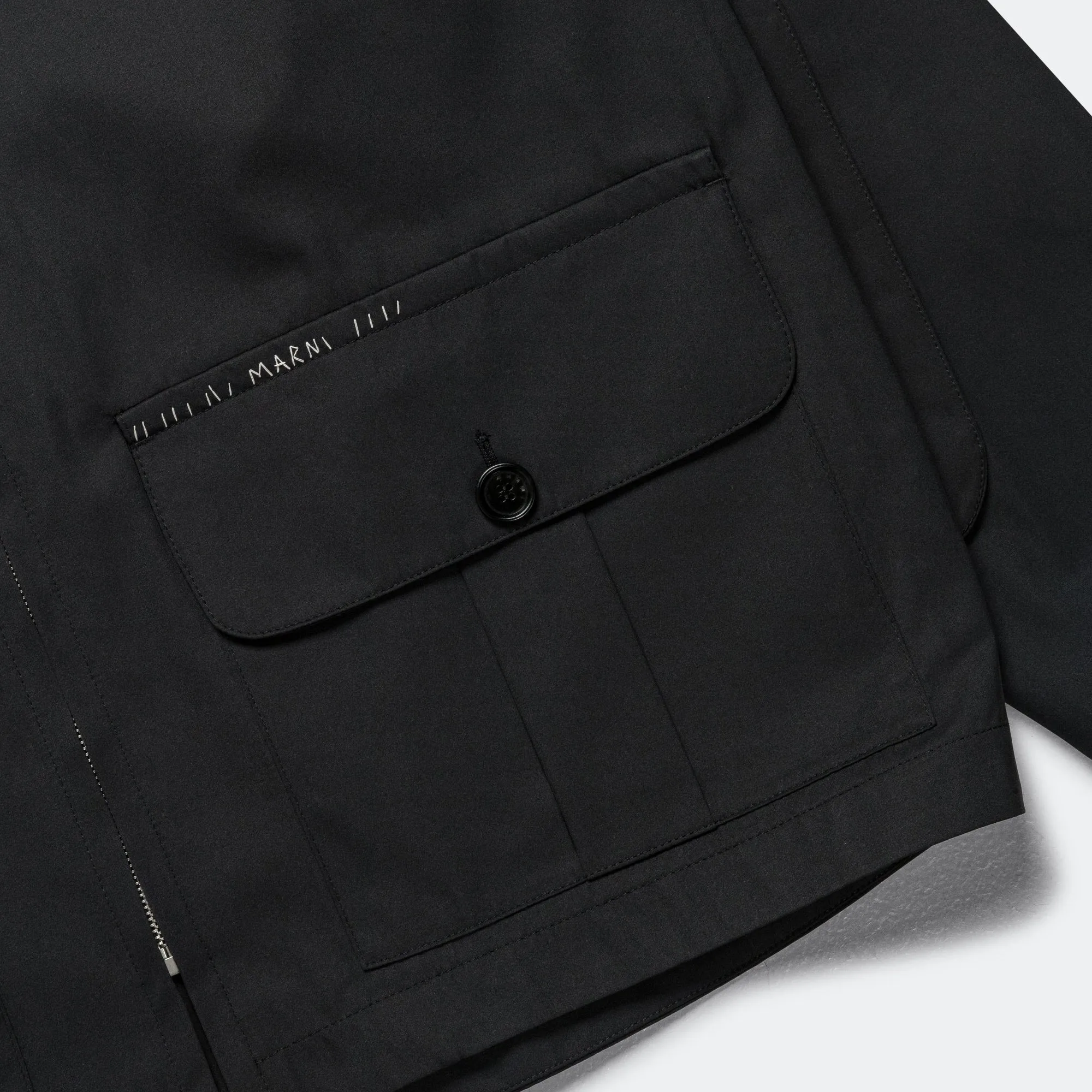 Zip Up Work Jacket - Black