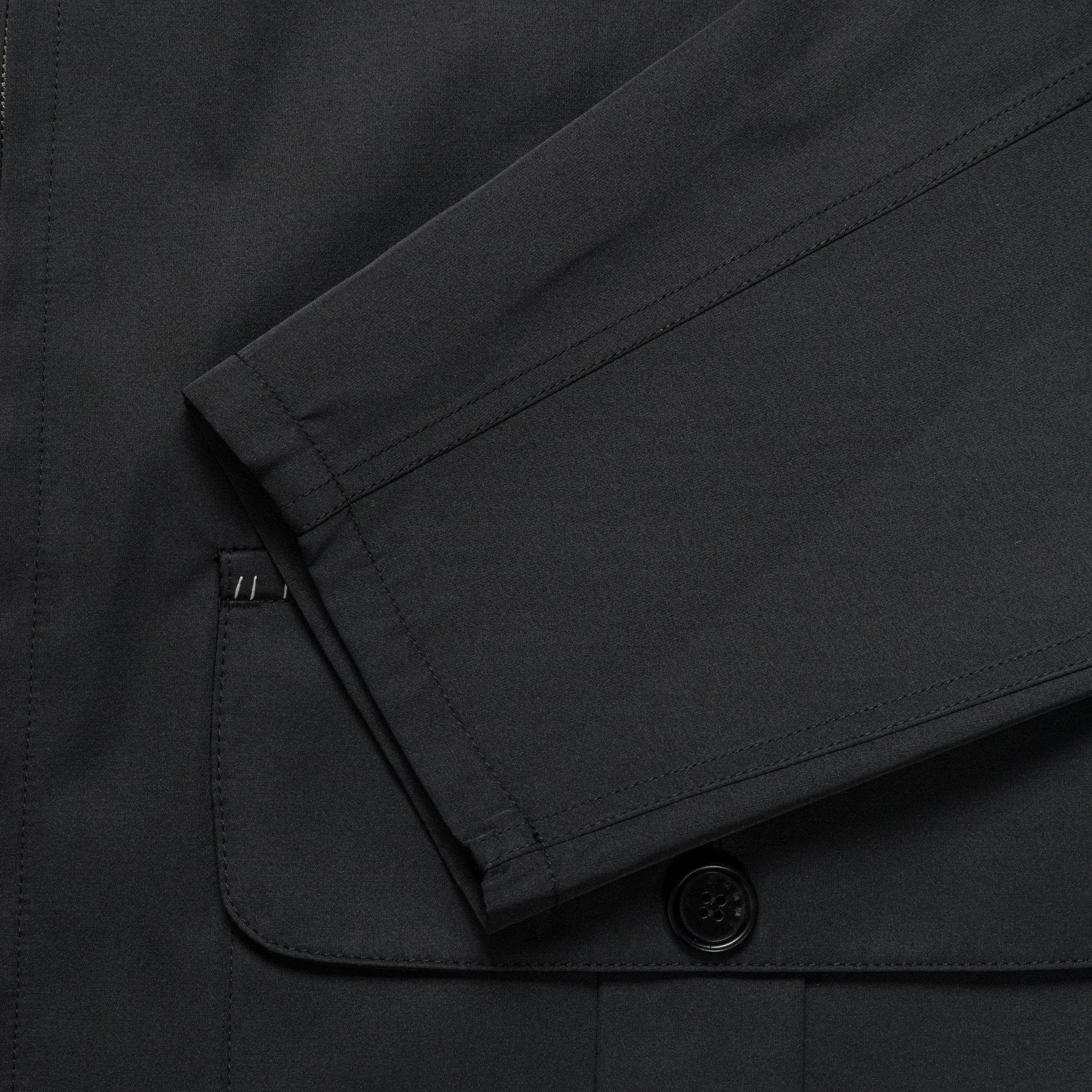 Zip Up Work Jacket - Black